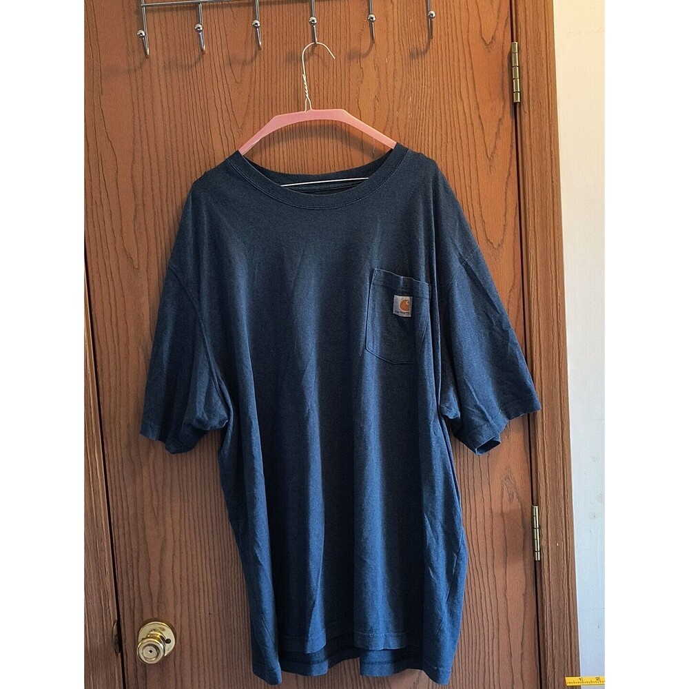 Carhartt Men's 2XL short Sleeve Original Fit T Shirt Blue Pocket Logo